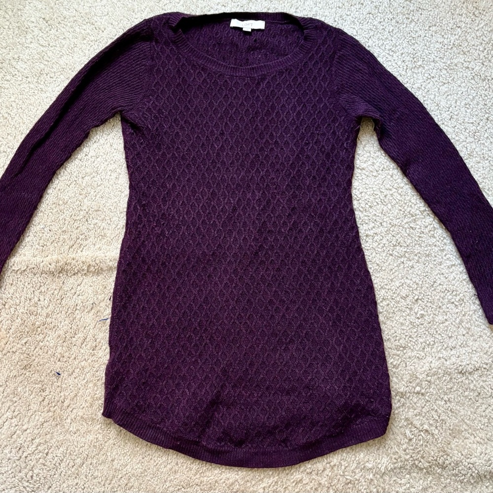 #AnnTaylorLoft #Sweater dress/tunic #Small #Purple